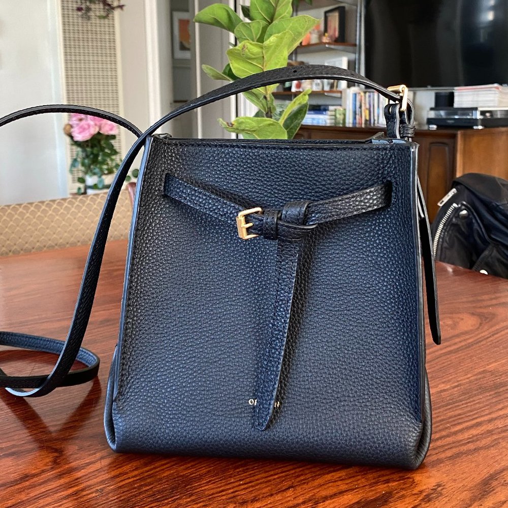 Margot textured-leather shoulder bag